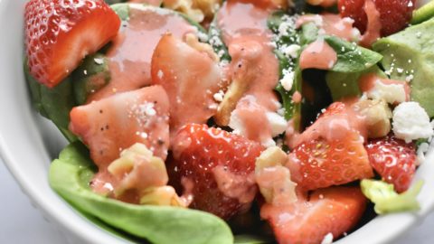 Strawberry and spinach salad